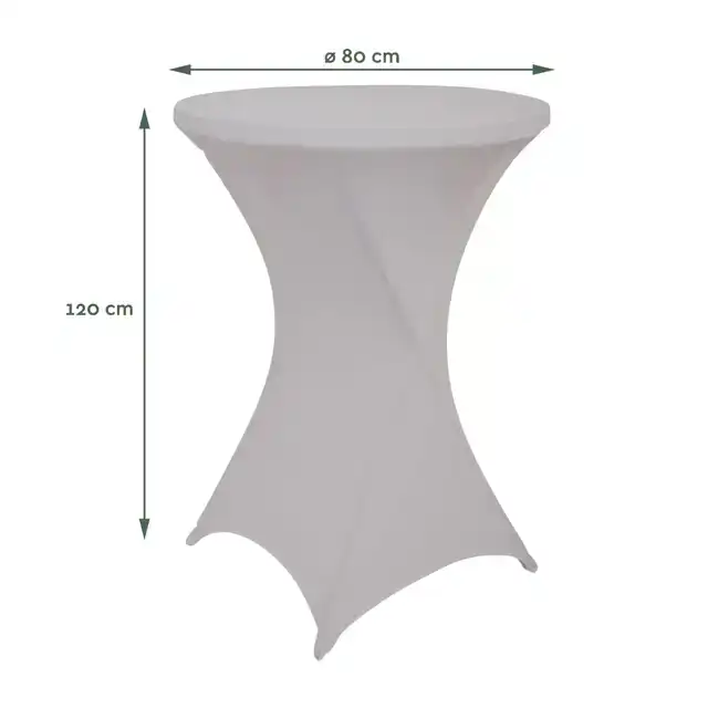 TAFELROK BRASQ VOOR STATAFEL 80CM GRIJS