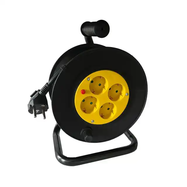 KABELHASPEL BRASQ PRO 4VDIG 10M ZWART