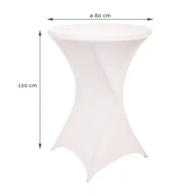 TAFELROK BRASQ VOOR STATAFEL 80CM WIT