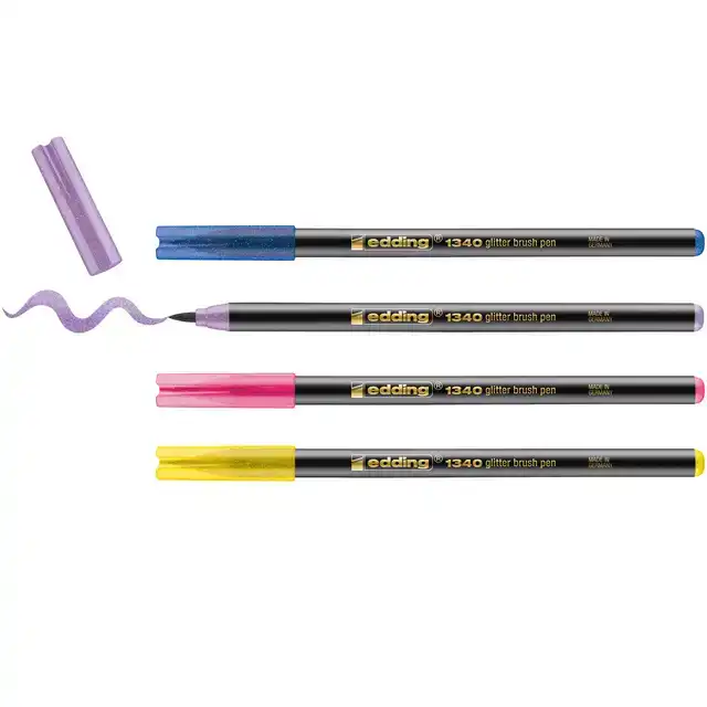 BRUSHPEN EDDING 1340 4ST GLITTER