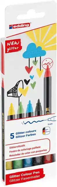 FINELINER EDDING 1200 F 5ST GLITTER