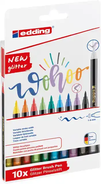 BRUSHPEN EDDING 1340 10ST GLITTER