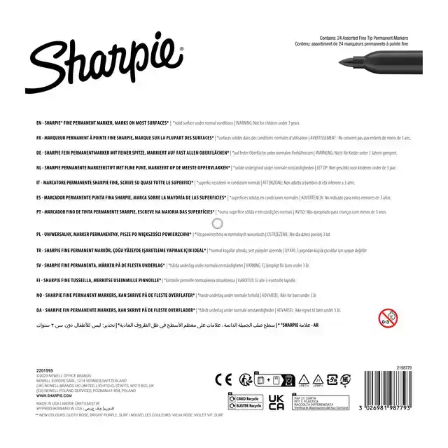 VILTSTIFT SHARPIE GLAMPOP F 24ST