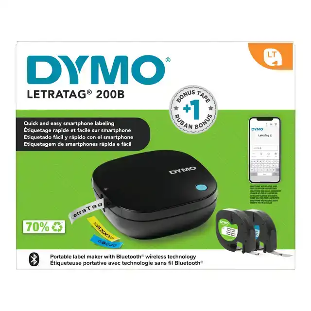 LABELPRINTER DYMO LETRATAG 200B 12MM