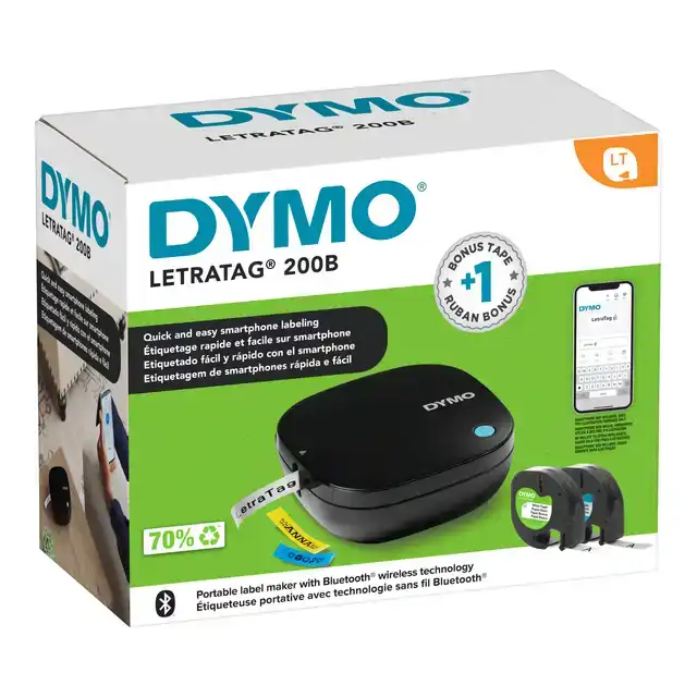 LABELPRINTER DYMO LETRATAG 200B 12MM