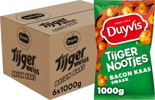 TIJGERNOOTJES DUYVIS BACON KAAS ZAK