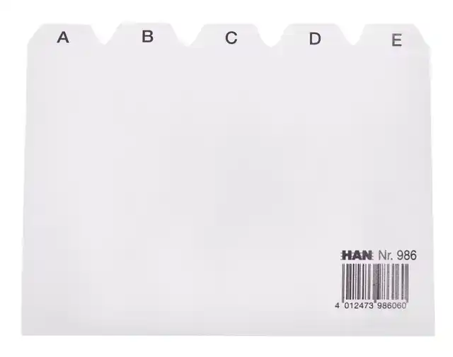 TABKAART HAN ALFABET A6 HA-986