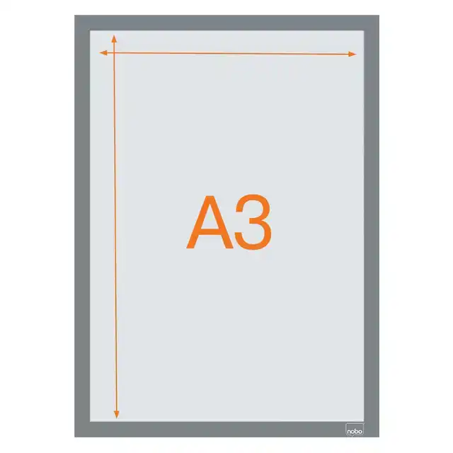 INFOKADER NOBO ZELFKLEVEND A3 ZILVER 2