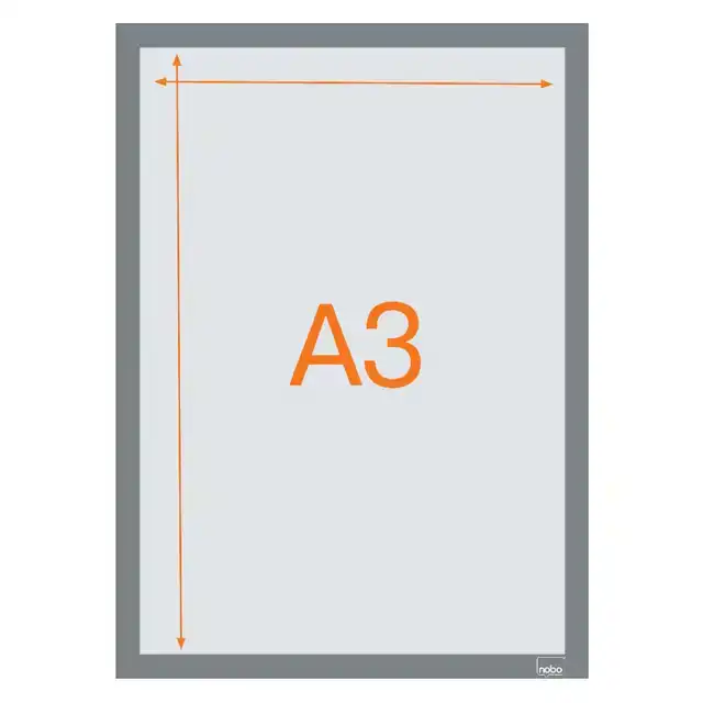 INFOKADER NOBO ZELFKLEVEND A3 ZILVER 2