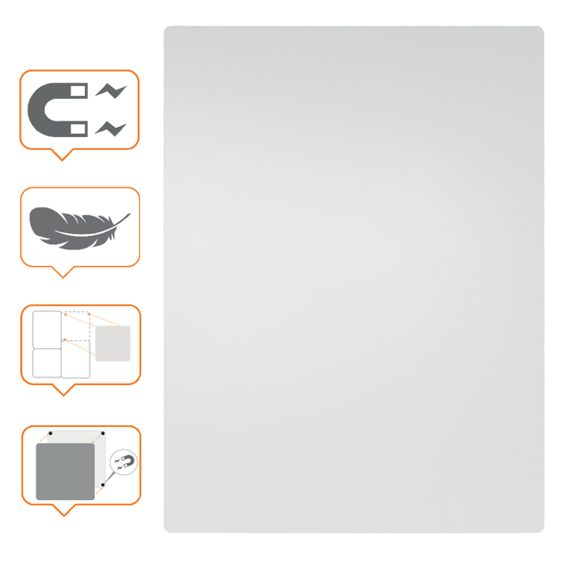 WHITEBOARD NOBO FRAMELOOS MODULAIR