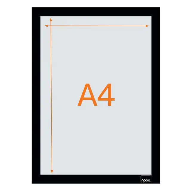 INFOKADER NOBO ZELFKLEVEND A4 ZWART