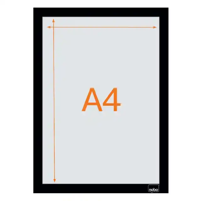 INFOKADER NOBO ZELFKLEVEND A4 ZWART