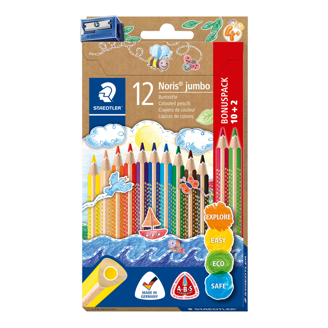 STAEDTLER NORIS JUMBO KLEURPOTLOOD 10 +