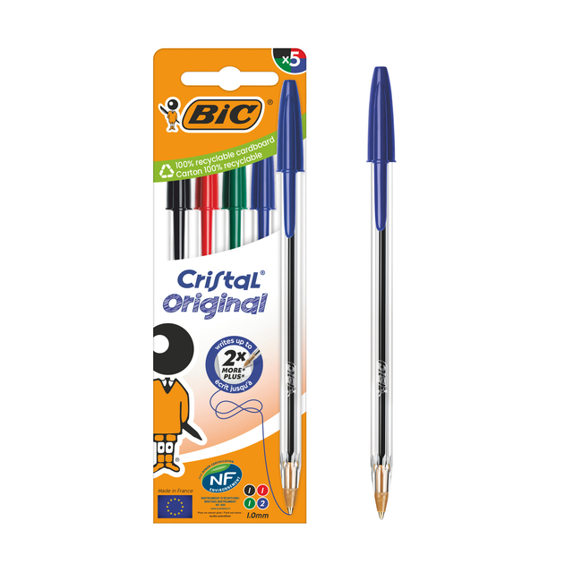 BALPEN BIC CRISTAL M 5ST ASSORTI