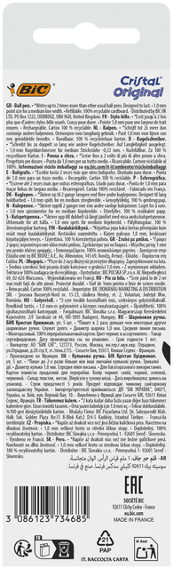 BALPEN BIC CRISTAL M 5ST ASSORTI
