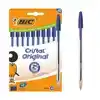 BALPEN BIC CRISTAL M 10ST BLAUW