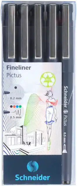 FINELINER SCHNEIDER PICTUS 5ST ASSORTI