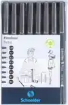 FINELINER SCHNEIDER PICTUS 8ST ZWART