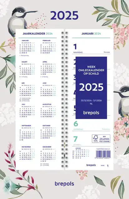 WEEKKALENDER 2026 BREPOLS 190X130