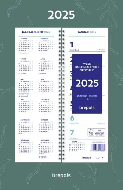 WEEKKALENDER 2026 BREPOLS 190X130