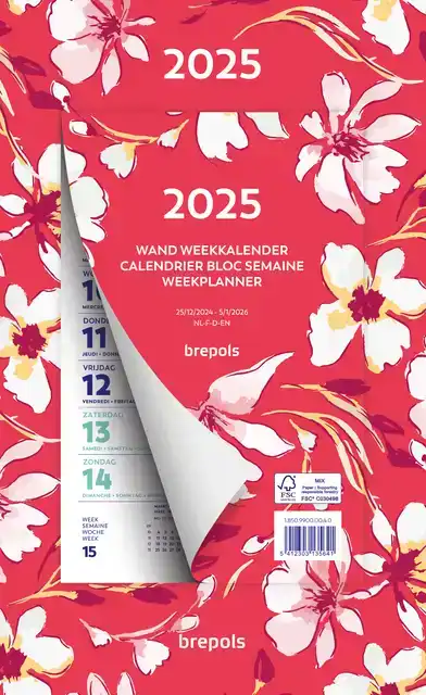 WEEKKALENDER 2026 BREPOLS 190X130 7D/1P