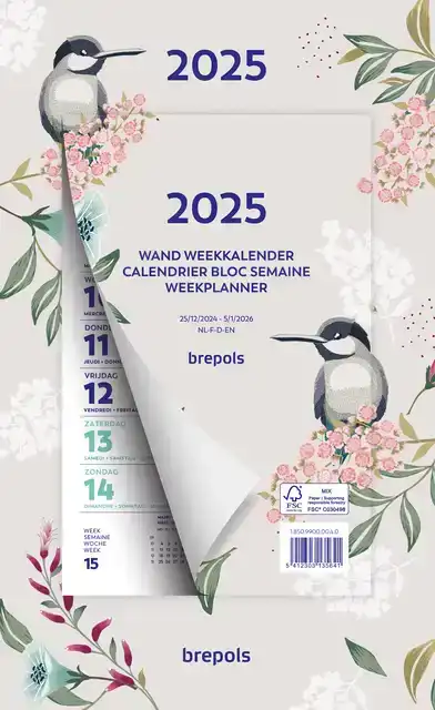 WEEKKALENDER 2026 BREPOLS 190X130 7D/1P