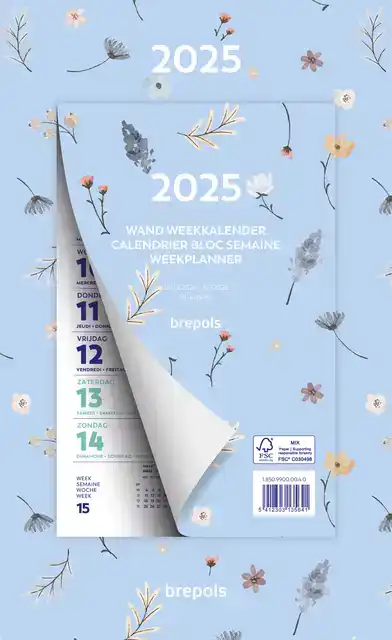 WEEKKALENDER 2026 BREPOLS 190X130 7D/1P