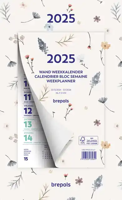 WEEKKALENDER 2026 BREPOLS 190X130 7D/1P