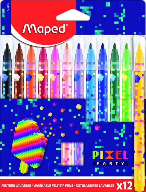 VILTSTIFT MAPED PIXEL PARTY SET A 12