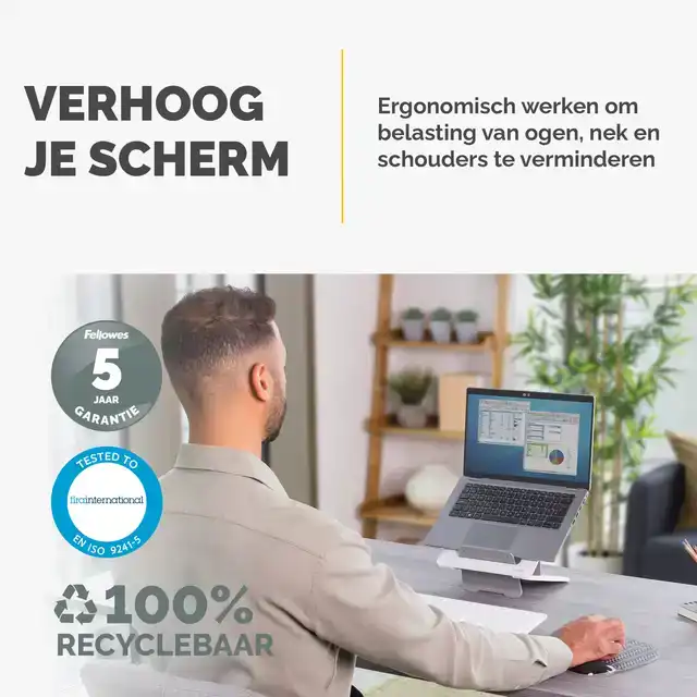 LAPTOPSTANDAARD FELLOWES BREYTA WIT