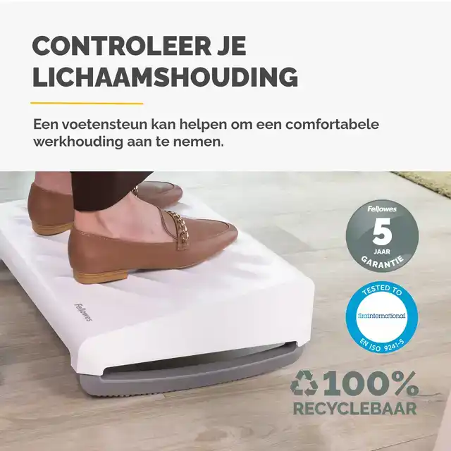VOETENSTEUN FELLOWES BREYTA WIT