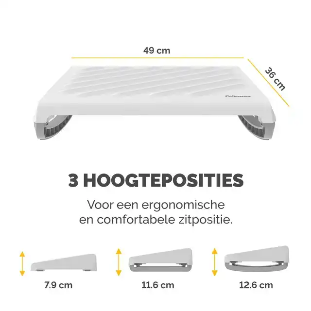 VOETENSTEUN FELLOWES BREYTA WIT