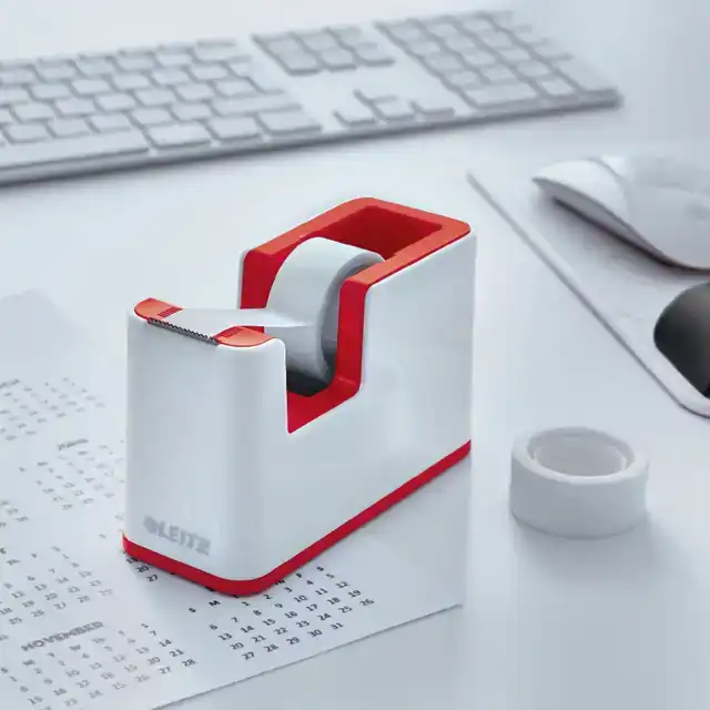 PLAKBANDHOUDER LEITZ WOW WIT/ROOD