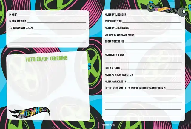 VRIENDENBOEK INTERSTAT HOT WHEELS