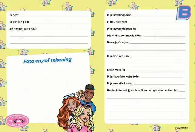 VRIENDENBOEK INTERSTAT BARBIE