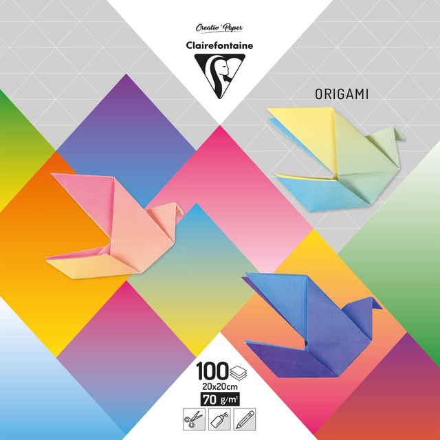 ORIGAMI CLAIREFONTAINE GRADIENT 20X20