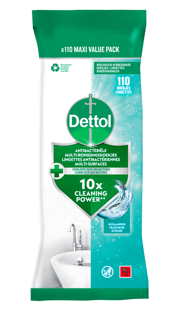 REINIGINGSDOEKJES DETTOL ANTIBACT OCEAN