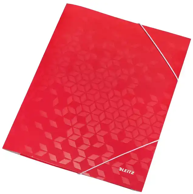 ELASTOMAP LEITZ WOW A4 3 KLEPPEN ROOD