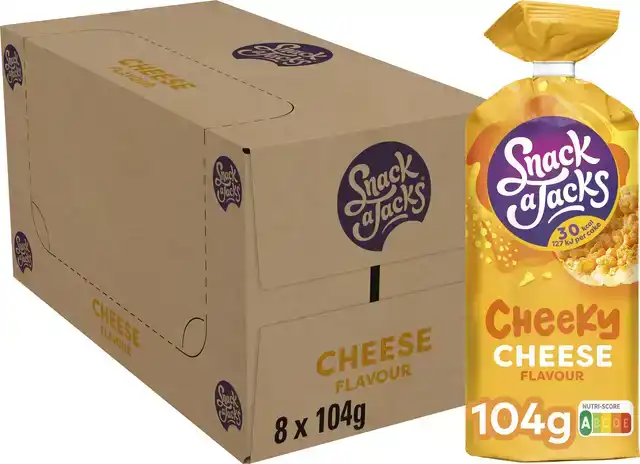 RIJSTWAFEL SNACK-A-JACKS CHEESE PAK 104
