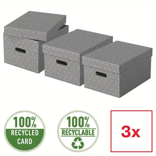 OPBERGDOOS ESSELTE 265X205X365MM GRIJS