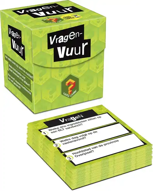 QUIZ CUBE VRAGENVUUR INTRODUCTIE AANBIEDING TUCKER'S FUN FACTORY