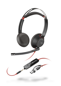 HEADSET HP POLY BLACKWIRE 5220 STEREO