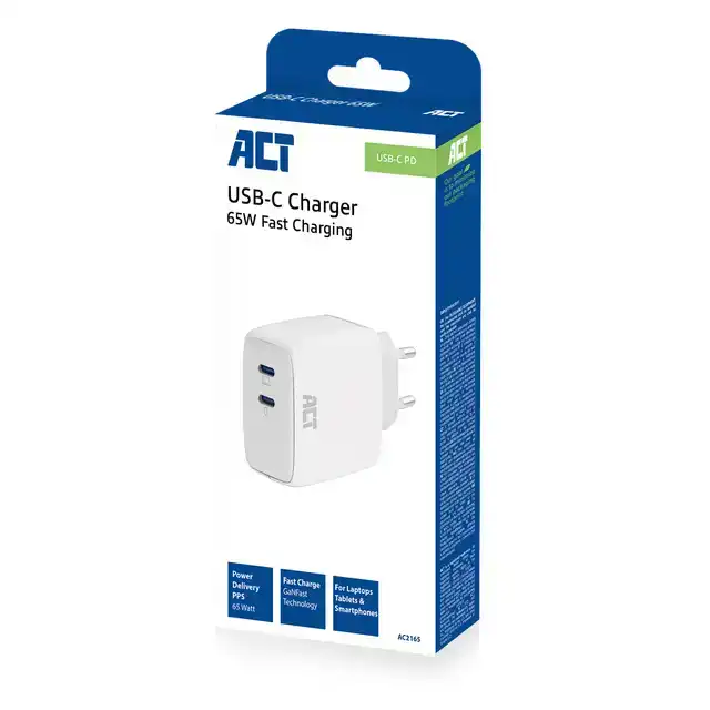 65W LADER 2-POORTS USB C PPS