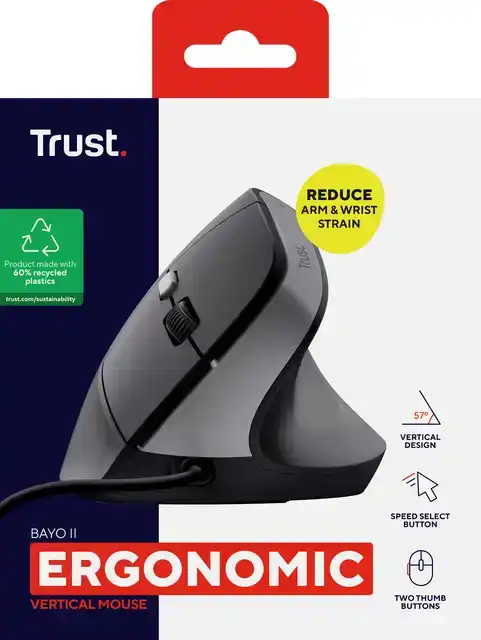 BAYO II ERGONOMIC MUIS ZWART