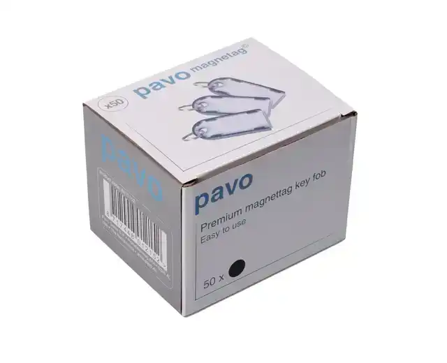 SLEUTELLABEL PAVO MAGNETISCH 50ST ZWART