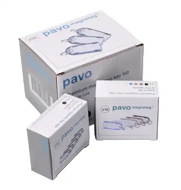 SLEUTELLABEL PAVO MAGNETISCH 50ST ZWART