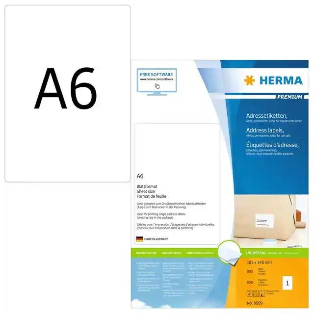 ETIKET HERMA 8689 105X148MM PREMIUM WIT