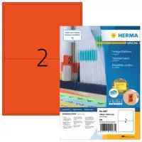 ETIKET HERMA 4567 199.5X143.5MM ROOD