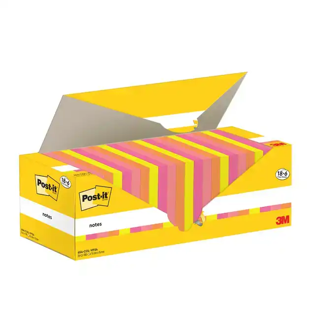 MEMOBLOK 3M POST-IT 654-COL 76X76MM
