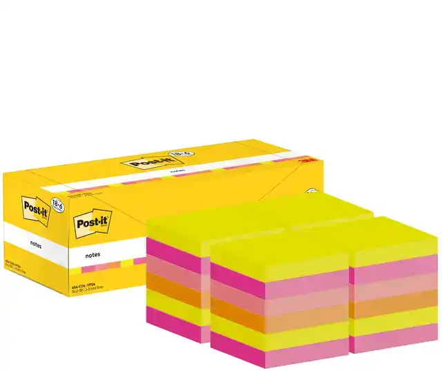 MEMOBLOK 3M POST-IT 654-COL 76X76MM